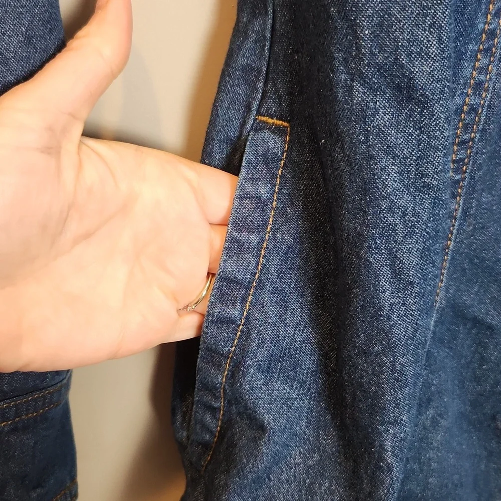 Frye Button-Up Denim Mini Dress‎ Size XS - Picture 8 of 12